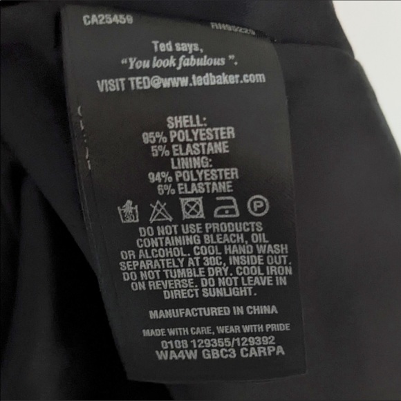 Ted Baker Carpa Opulent Bloom Bodycon Black Floral Pencil Dress - Picture 9 of 9